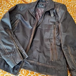 Lexther Vintage Leather Racer Jacket - L - NWOT